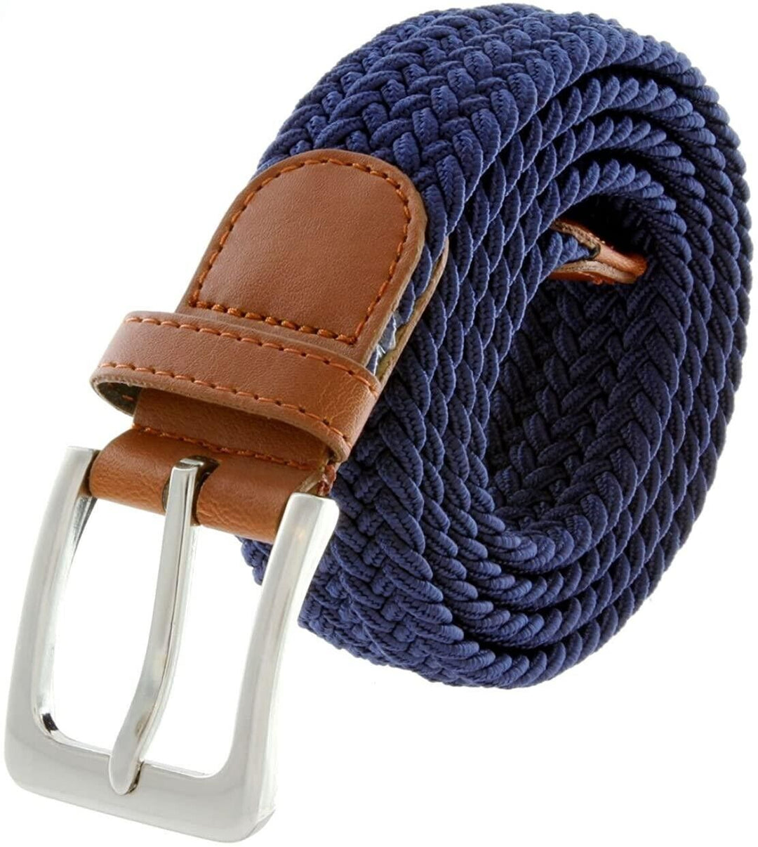 Mens/ Ladies/ Unisex Stretchy Casual Woven/Braided Belt with Steel Buckle