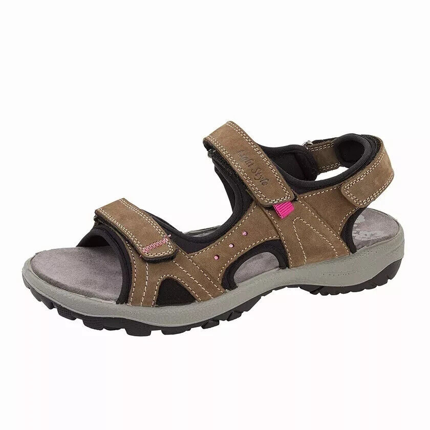 IMAC L929BN Ladies Italian Touch Fastening Light Weight Sport Style Utility Sandals