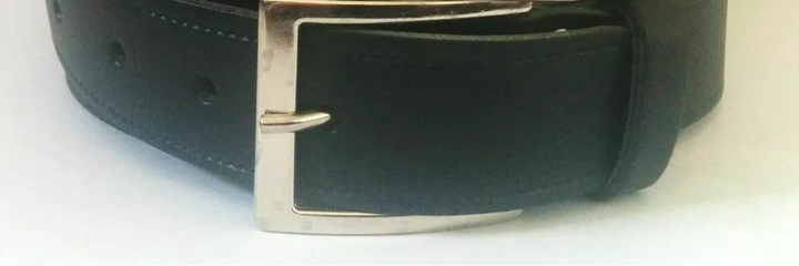 Made In England Mens Plain Leather Belt With Silver Colour Buckle Sizes M L XL XXL XXXL 4XL 5XL 6XL
