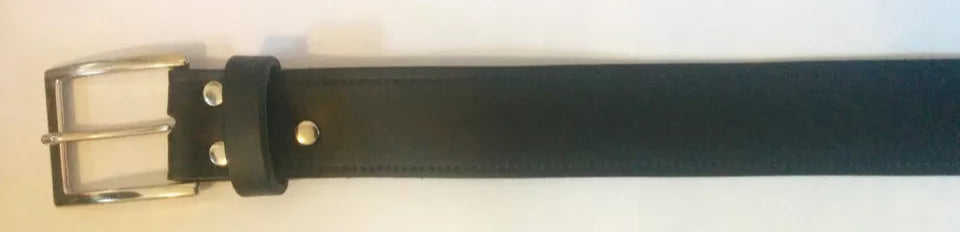 Made In England Mens Plain Leather Belt With Silver Colour Buckle Sizes M L XL XXL XXXL 4XL 5XL 6XL