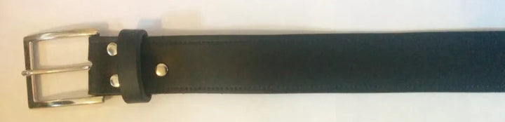 Made In England Mens Plain Leather Belt With Silver Colour Buckle Sizes M L XL XXL XXXL 4XL 5XL 6XL