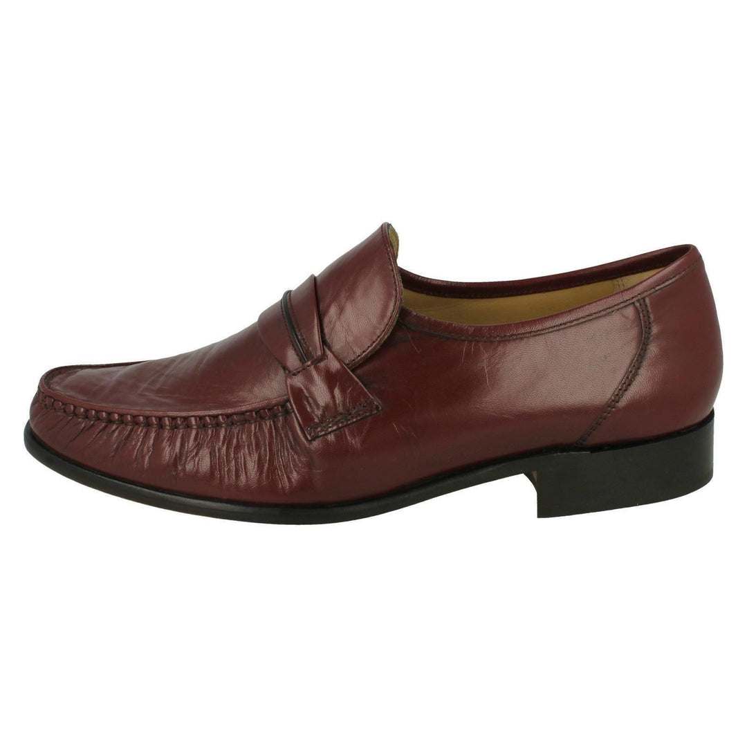 Thomas Blunt Boston Burgundy All Leather Slip On Moccasin Loafer Shoes