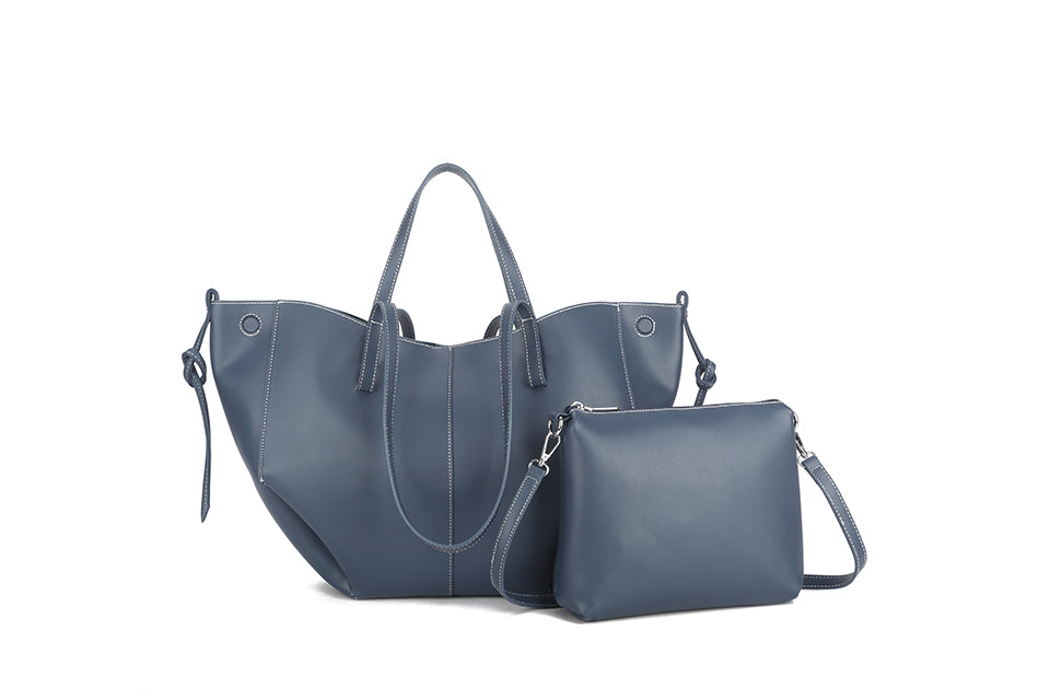 Long & Son Ladies Extra Large Jet Set Bag In Bag 2 Bags Set Cross Body/Shoulder Handbag Navy