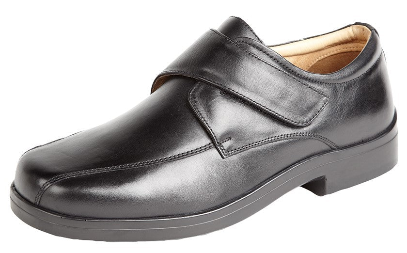 Mens Roamers Extra Wide Casual Shoe Black - Size: 15 UK