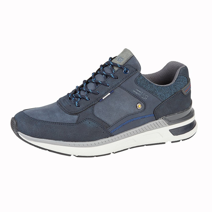 Route 21 M924 MensTrainers 6 Eyelet Lace Up Leisure Sports Sneakers Navy Blue