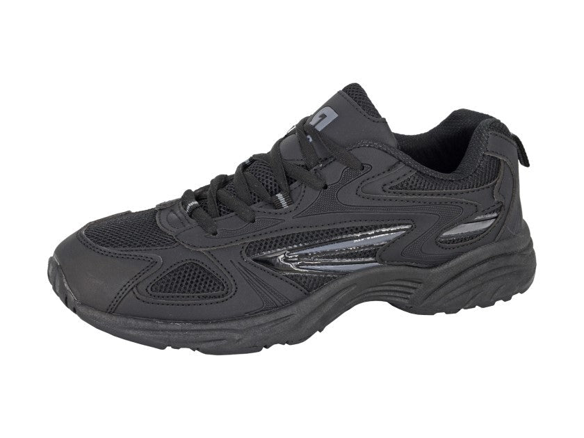 DEK VENUS 3 Unisex Ladies Childrens Black Trainers Lace Up School PE Sports Boys Girls