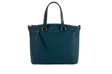 Long & Son Ladies Small Multi Pocket Tote Cross Body Handbag Teal