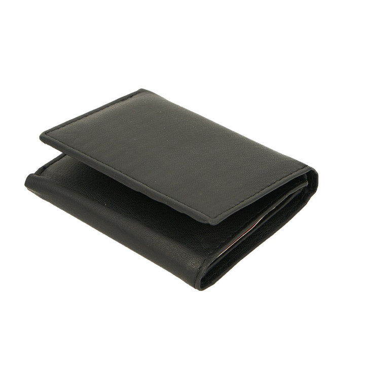 Forest Mens RFID Theft Proof Black Leather Bi-FoldCredit Card Wallet