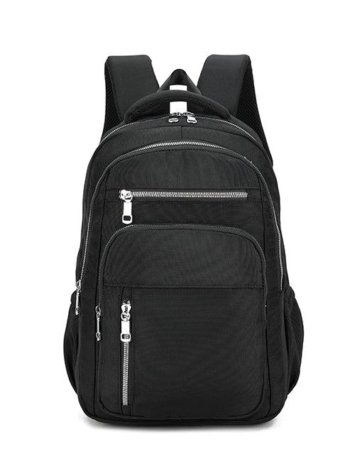 Long & Son Adult Multi Pocket Rucksack Hand Luggage Over Night Bag Black