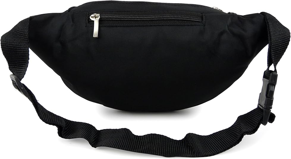 Unisex Multi Pocket Bum Bag/ Money Belt With 6 Zips Expandable Strap With Clip Fastening