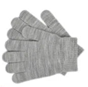 Ladies Thermal One Size Wool Mix Magic Gloves Grey