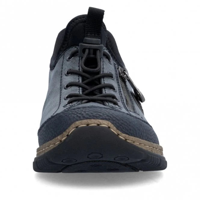 Rieker Antistress N3267 Ladies 'Ready 2 Go' Step In Casual Bungee Laces Shoes Denim Blue