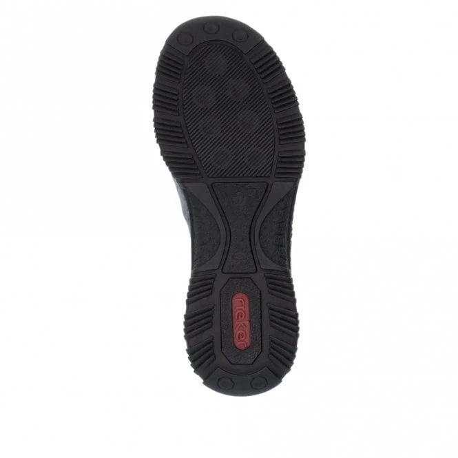 Rieker Antistress N3267 Ladies 'Ready 2 Go' Step In Casual Bungee Laces Shoes Denim Blue