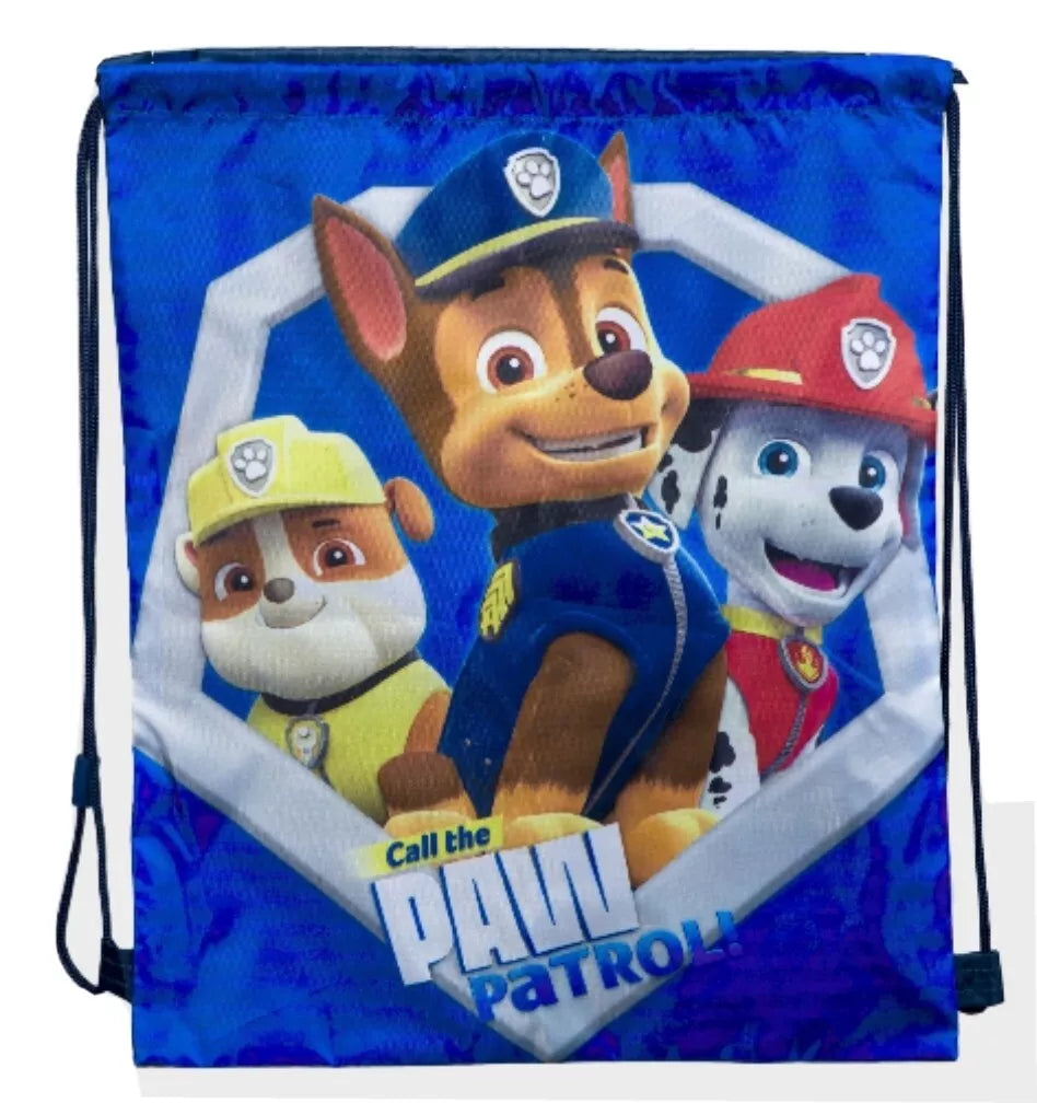 PAW Patrol Design Boys Kids Drawstring Swimming PE Sports School Bag B footlooseoflondon