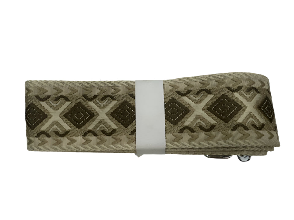 Replacement Fabric Adjustable Bag Strap Taupe/Beige Combination