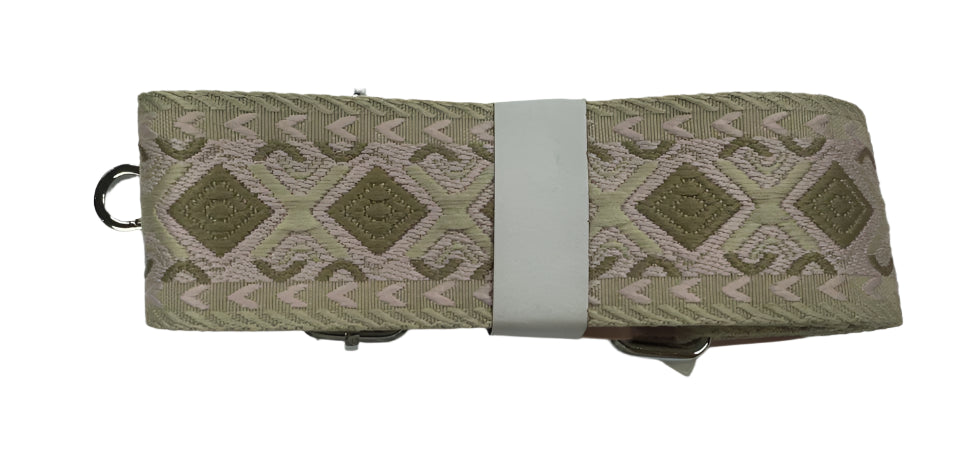 Replacement Fabric Adjustable Bag Strap Pink/Beige Combination