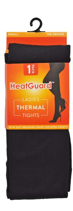 Heatguard 1 Pack Ladies Thermal 140 Denier Tights Small Medium Large
