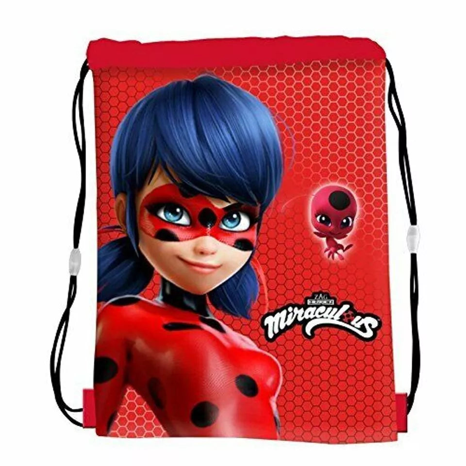 Miraculous Zag Childrens Girls Boys School PE Drawstring Gym Bag
