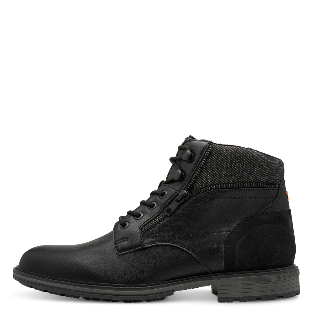 Marco Tozzi Mens Military Style Warm Lined Lace Up Boots With Zip Fastening
