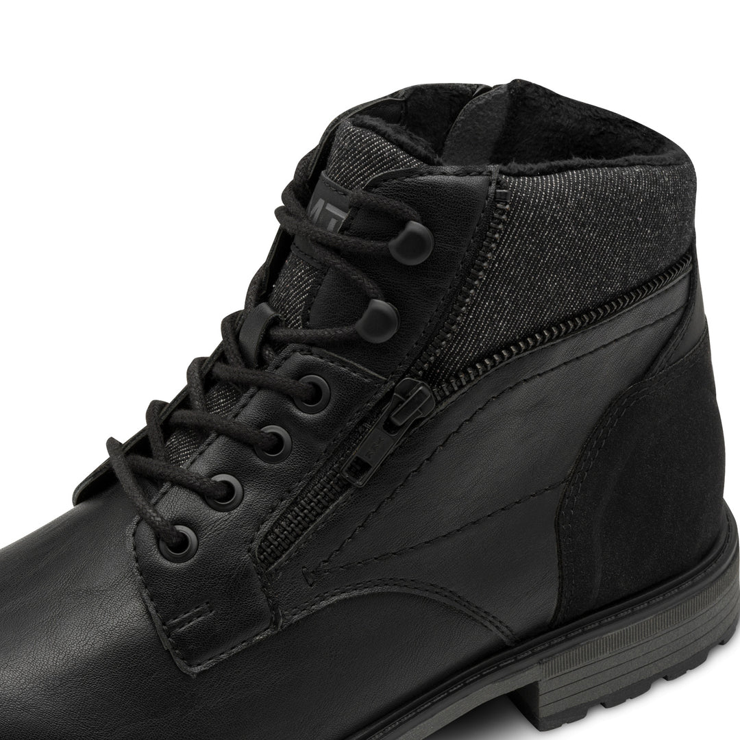 Marco Tozzi Mens Military Style Warm Lined Lace Up Boots With Zip Fastening