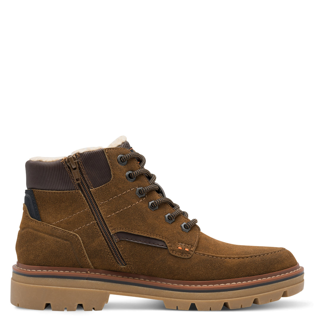 Marco Tozz 21621245 Mens Cognac Brown Warm Lined Lace Up Winter Boots With Zip & Thick Cleated Soles (Copy)