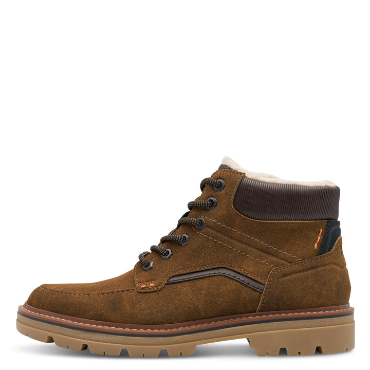 Marco Tozz 21621245 Mens Cognac Brown Warm Lined Lace Up Winter Boots With Zip & Thick Cleated Soles (Copy)