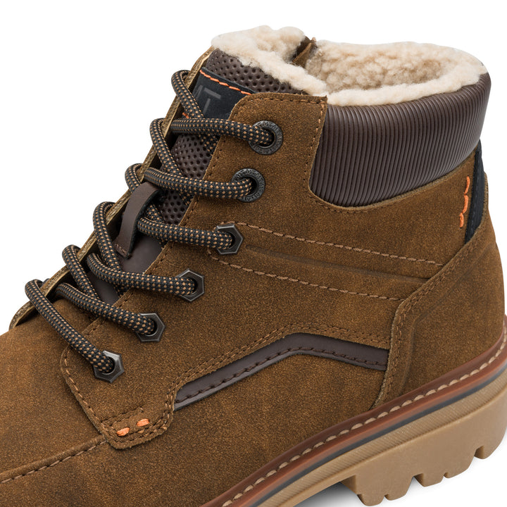 Marco Tozz 21621245 Mens Cognac Brown Warm Lined Lace Up Winter Boots With Zip & Thick Cleated Soles (Copy)