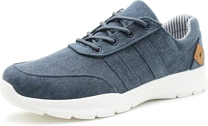 Dr. Keller Gerry Blue Mens Denim Canvas Lace Up Smart Casual Trainers