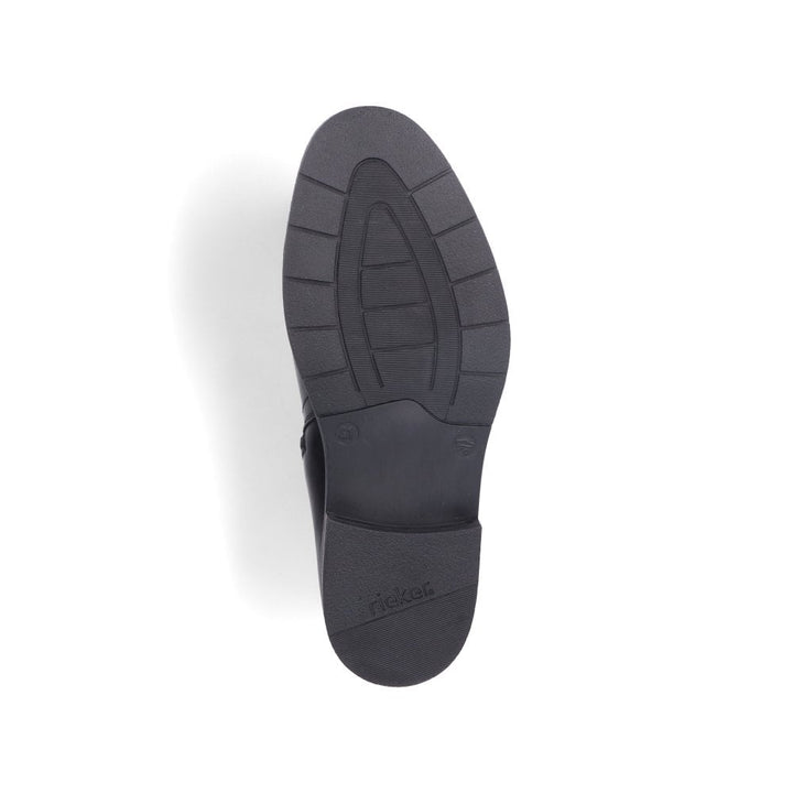 Rieker 10374 Mens Black Leather Zip Up Chelsea Boots