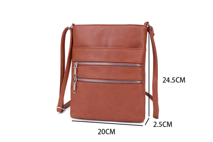 Long & Son London Ladies Soft Crossbody Handbag With Adjustable Strap Tan Brown