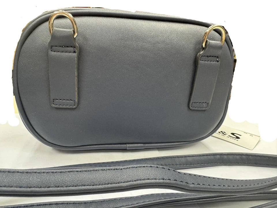 Long & Son Ladies Cross Body / Shoulder / Bum Bag Pouch With Belt Grey