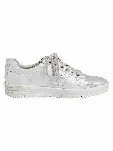 Tamaris 23605 Silver Ultra Lightweight Comfort Lace Up Athleisure Trainers