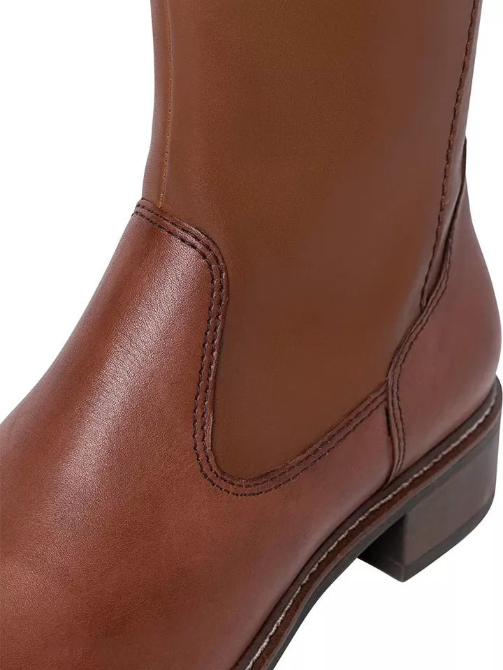 Tamaris 25633 Womens Cognac/Mocca Brown Leather Knee High Vario Calf Fit Boots (Copy)