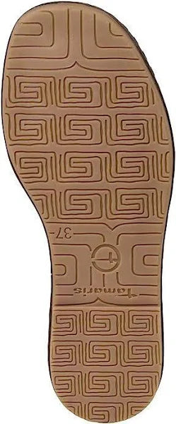 Tamaris 27137 Ladies Mocca Brown  Leather Slider Mule Sandals Touch It Comfort Footbed