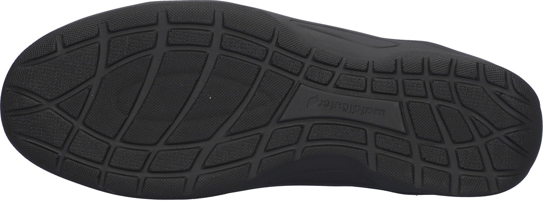 Waldlaufer Hesna Ladies WIDE FIT Black Leather Lace Up Shoe Removable Insole