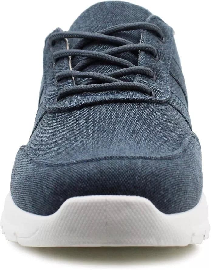 Dr. Keller Gerry Blue Mens Denim Canvas Lace Up Smart Casual Trainers