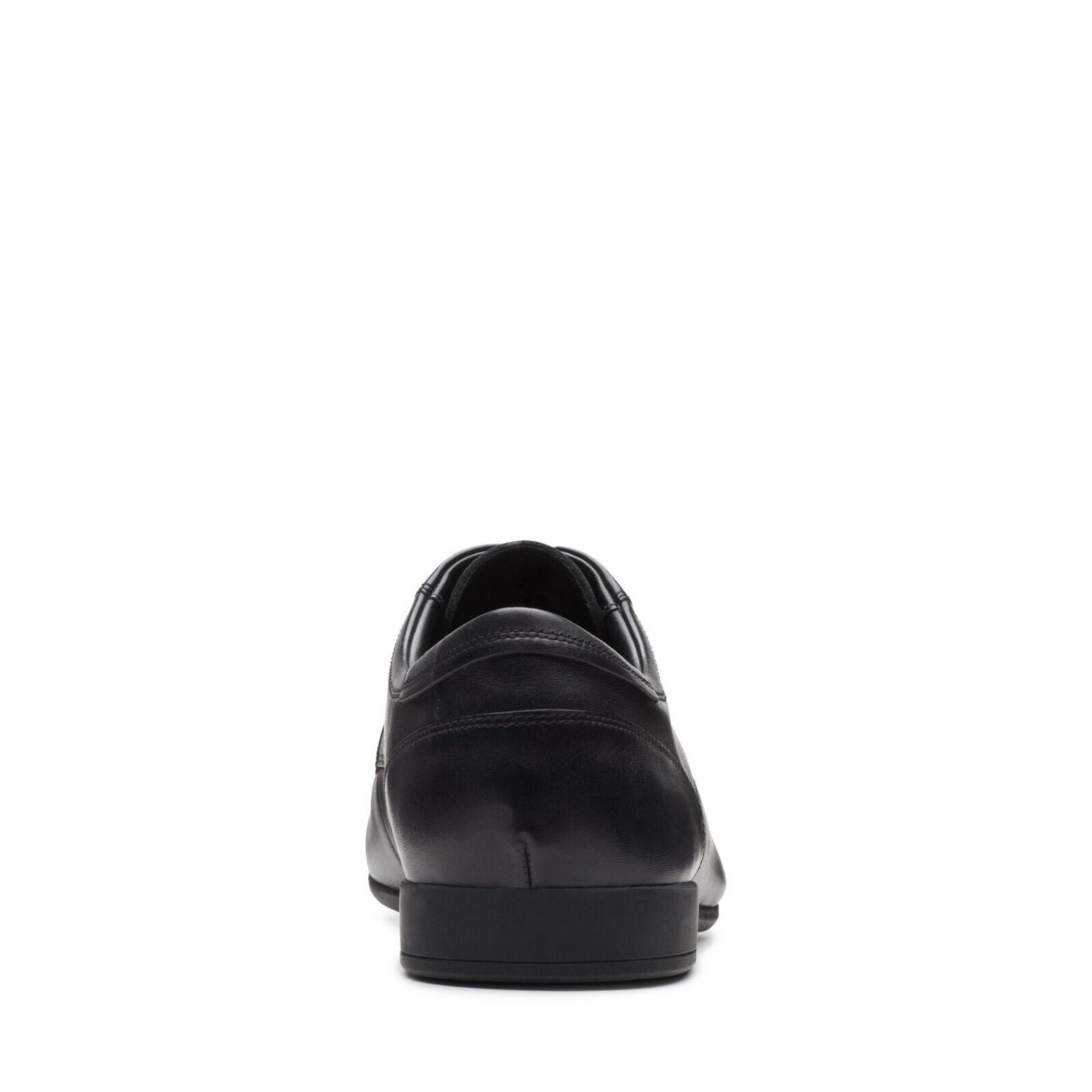 クラークスSidton Lace Black Leat UK10 28.5 Clarks Sidton Lace Mens Formal Square Toe Lace Up Black Leather