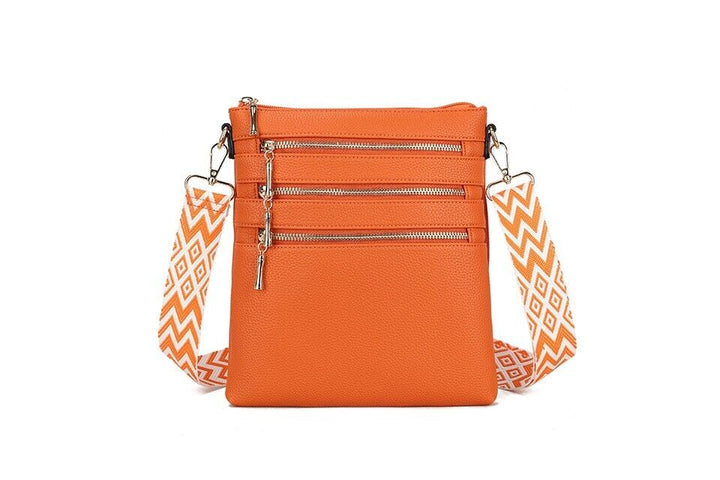 Long & Son London Ladies Soft Crossbody Handbag With Adjustable Strap Orange