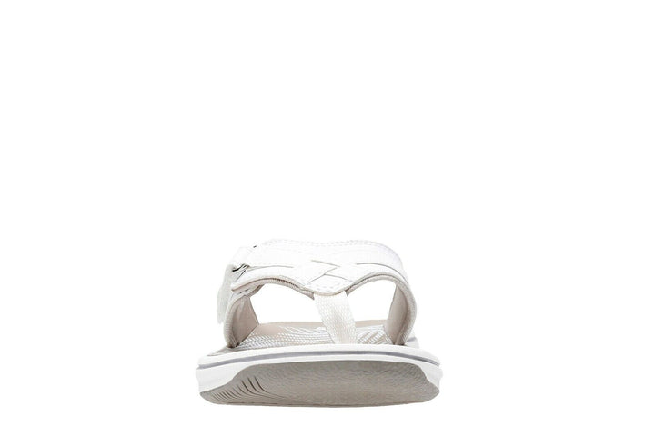 Clarks Brinkley Sea Ladies Adjustable Toe Post Flip Flop Sandals White