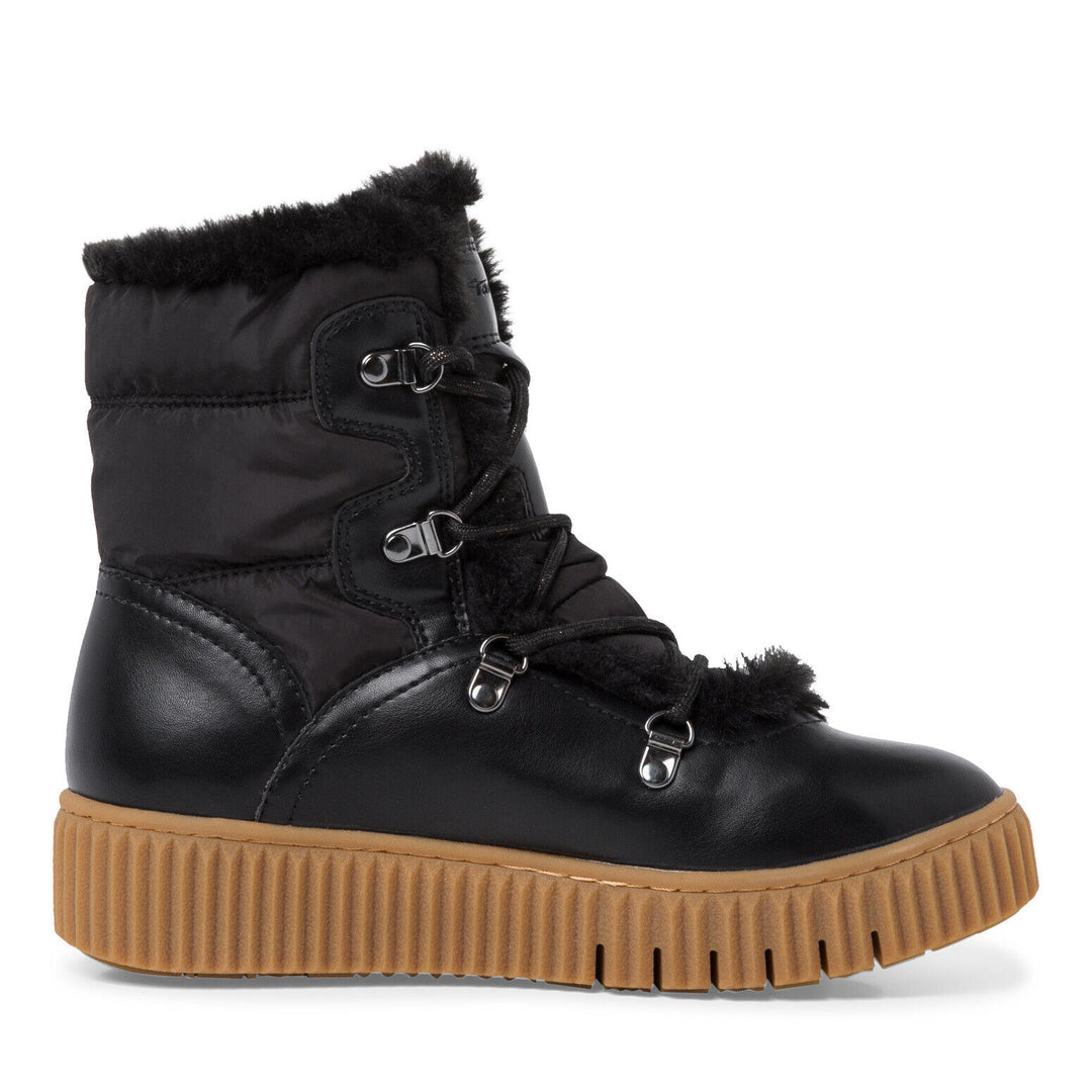 Tamaris 26854 Duo Tex Ladies Waterproof Lace Up Snow Boots Memory Foam Black