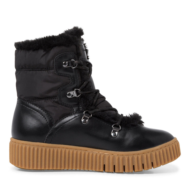 Tamaris 26854 Duo Tex Ladies Waterproof Lace Up Snow Boots Memory Foam Black