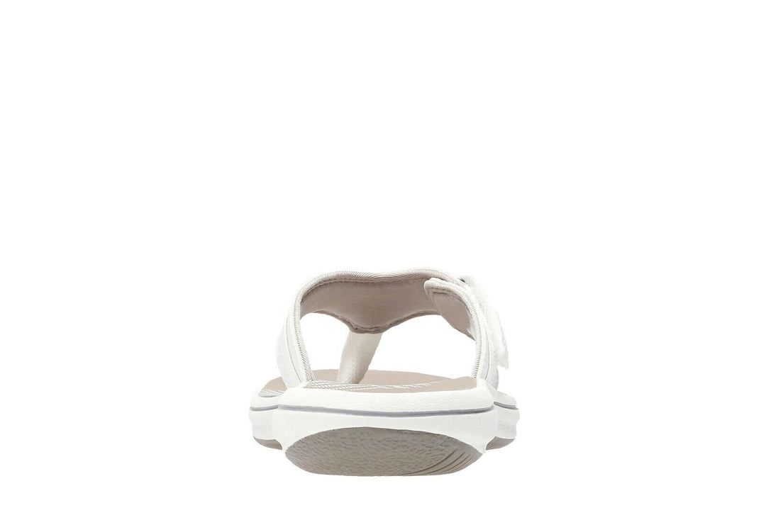 Clarks Brinkley Sea Ladies Adjustable Toe Post Flip Flop Sandals White