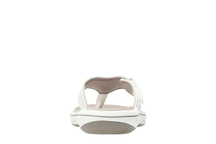 Clarks Brinkley Sea Ladies Adjustable Toe Post Flip Flop Sandals White