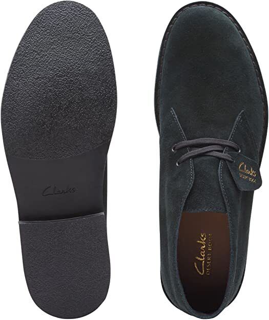 Clarks Originals Desert Boot Evo Suede Leather Ortholite Removable Soles Black