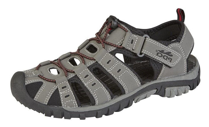 PDQ Boys B040 Grey Triple Touch Fasten Lightweight Sports Sandals