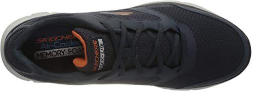Skechers Mens Navy Mesh Air Cool Memory Foam Flex Advantage 4.0 Lace Up Trainers