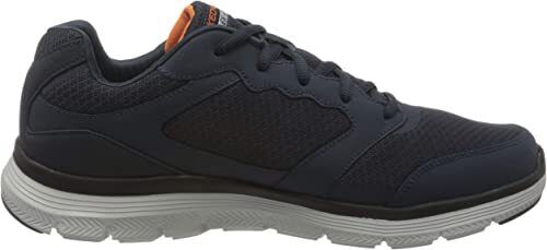 Skechers Mens Navy Mesh Air Cool Memory Foam Flex Advantage 4.0 Lace Up Trainers