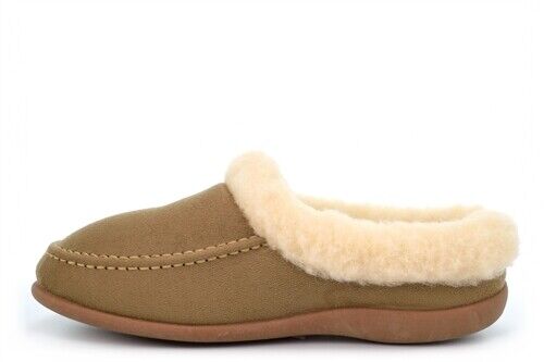 Sleepers Janine Ladies Beige Super Soft Comfort Memory Foam Mule Slippers