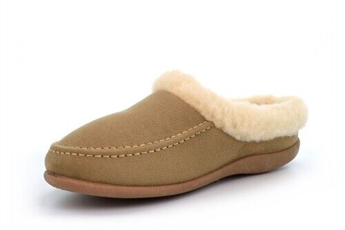 Sleepers Janine Ladies Beige Super Soft Comfort Memory Foam Mule Slippers
