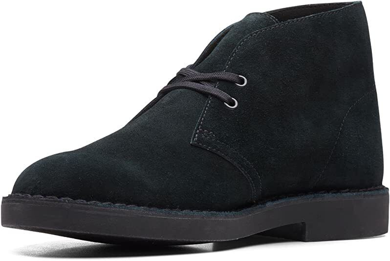 Clarks Originals Desert Boot Evo Suede Leather Ortholite Removable Soles Black